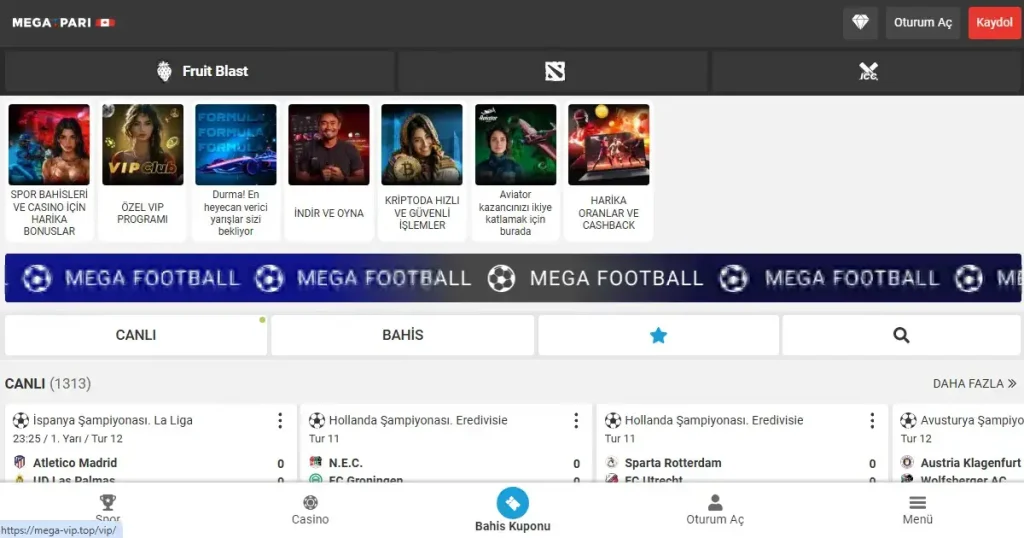 Megapari yeni giriş